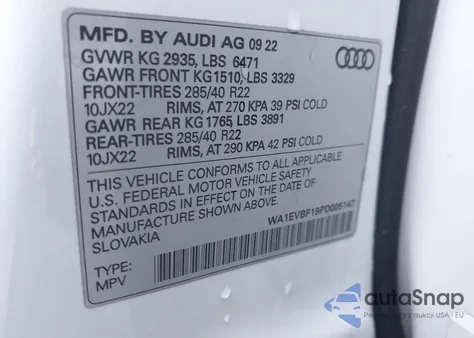 2023 Audi Q8 Premium Plus 55 Tfsi Quattro Tiptronic from USA, damaged, VIN WA1EVBF19PD005147